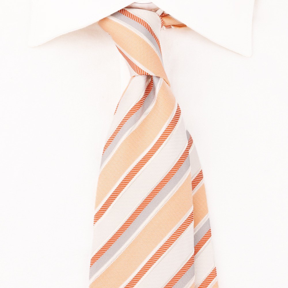 Classic Casual Fashion Stripe Woven Silk Tie for Men Wholesale silk material tie neckwear