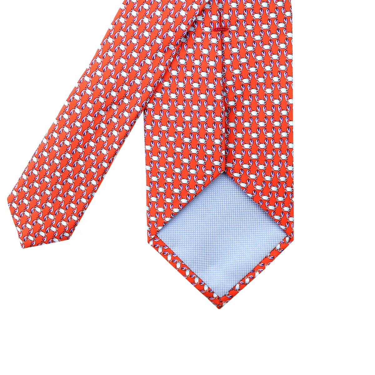 Holiday Necktie Mens Gift luxury Unique Fashion Cardinal Custom Printed Red Series Silk Cyan Crab Sea Animal Neck Ties For Men