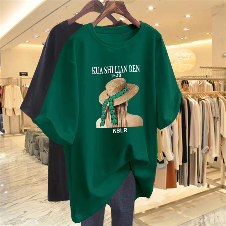 Hot selling 100% cotton oversized Women's T-shirts Fashion custom printed T-shirts Cheap original designer T-shirts for women