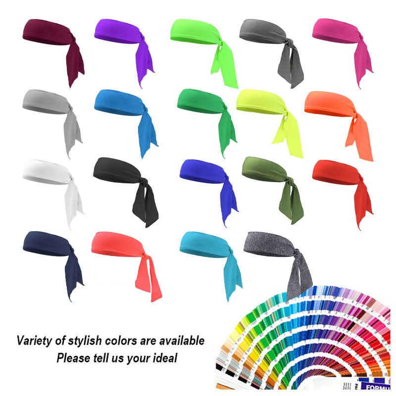 Promotional Adjustable Headband Hair Band Unisex Dry Head Tie Elastic Custom Logo Sports Headbands for Men Basketball Run Tennis