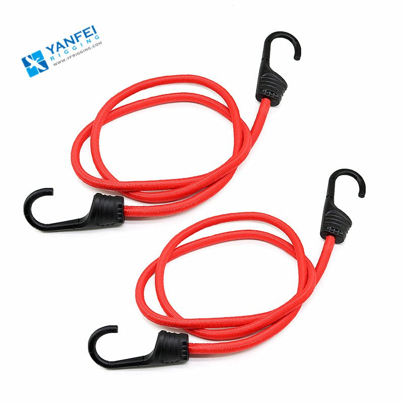 Fitness Elastic Bungee Cord RopeTraning Shock Cord with Hook End Tarp Bungie Tie Down Set, Rope Luggage Suitcase Car Roof Rack