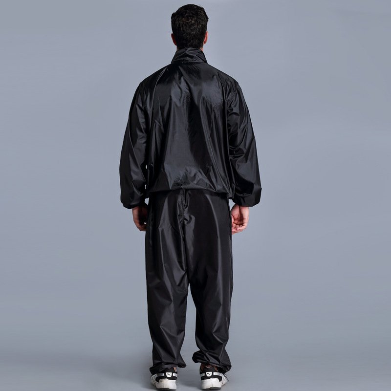 L-3XL Blank Sweat suit Large size weight loss and fat reduction sports running men sweat suits 2 pieces