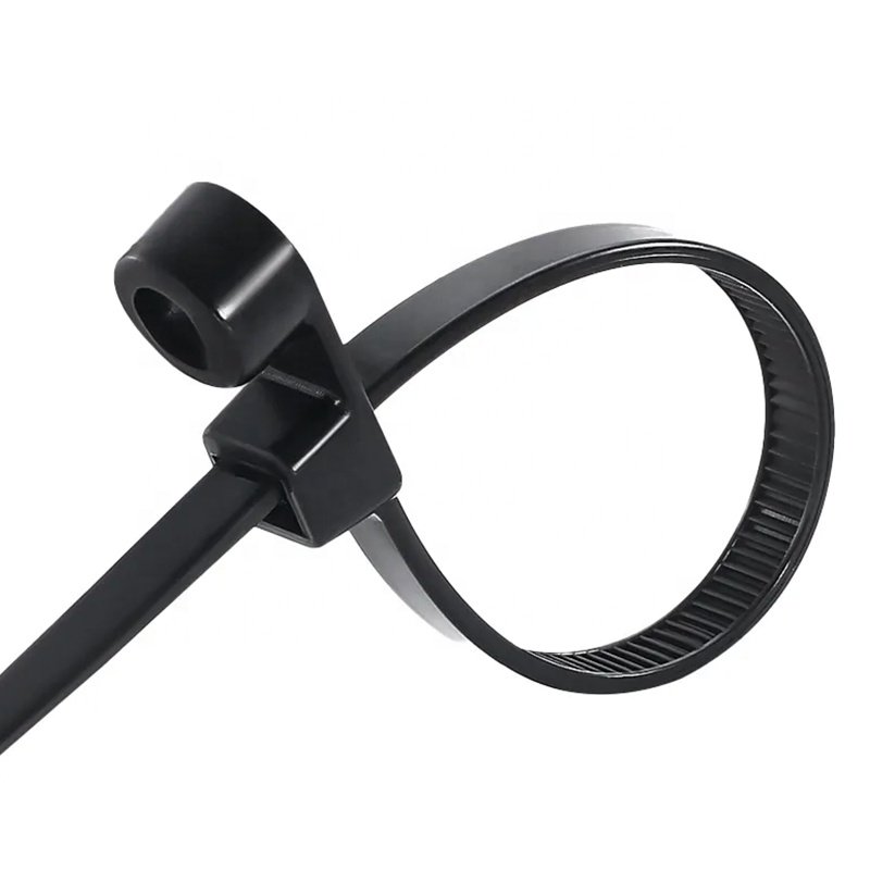 High Quality Nail Hole Zip Tie Screw Ties 2.5mm x 100mm Screw Mount Cable Ties