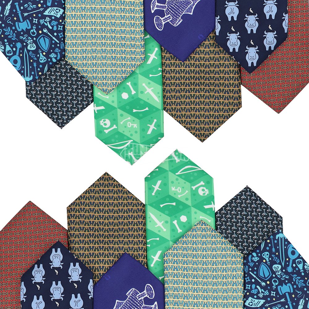 All Over Print Custom Man Tie Flower Sport Necktie Golf Themed Geometric Printed Silk Nice Mens Ties