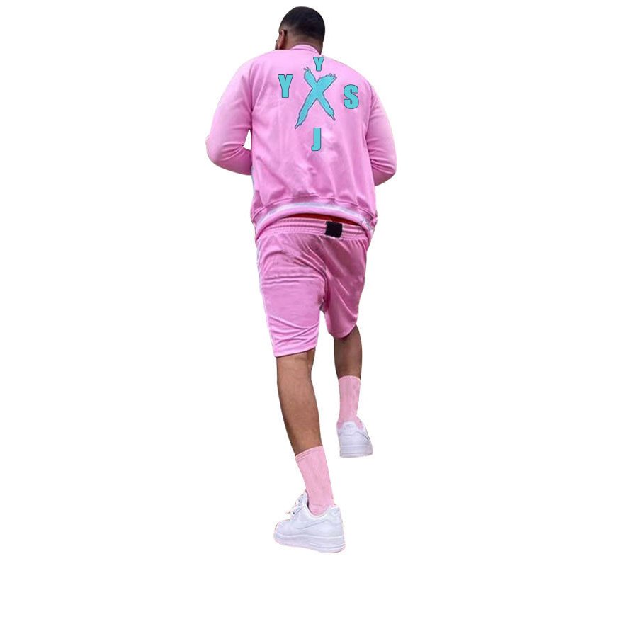 Wholesale Breathable Shorts 2 Piece Sets Men's Training Wear polyester tracksuits