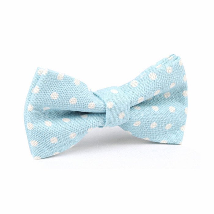 Custom linen solid bow tie for men