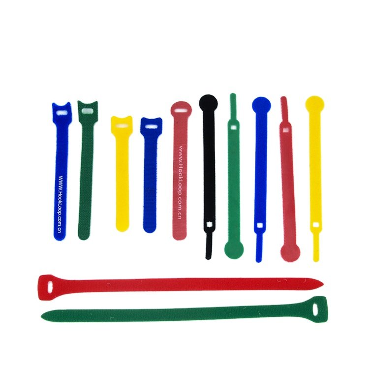 Double Sided Custom Velcroes Cable Ties Printed Brand logo Hook And Loop Strap