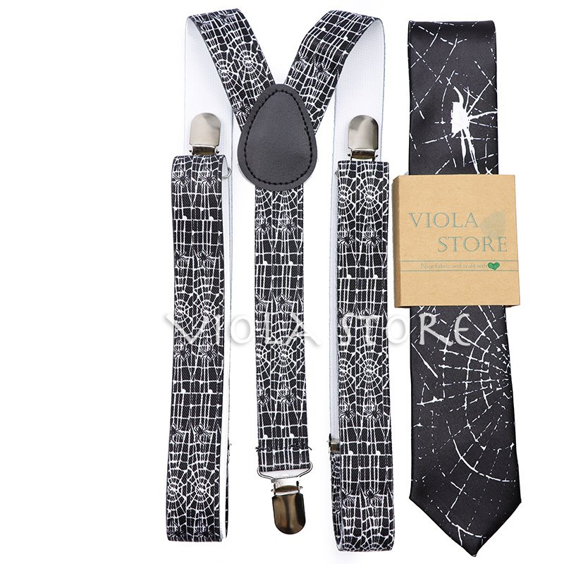 Top Hot Music Print Suspender Bow Tie Sets Men Women Kids Piano Guitar Skull Cats Rainbow Party Play Shirt Brace Accessory Gift