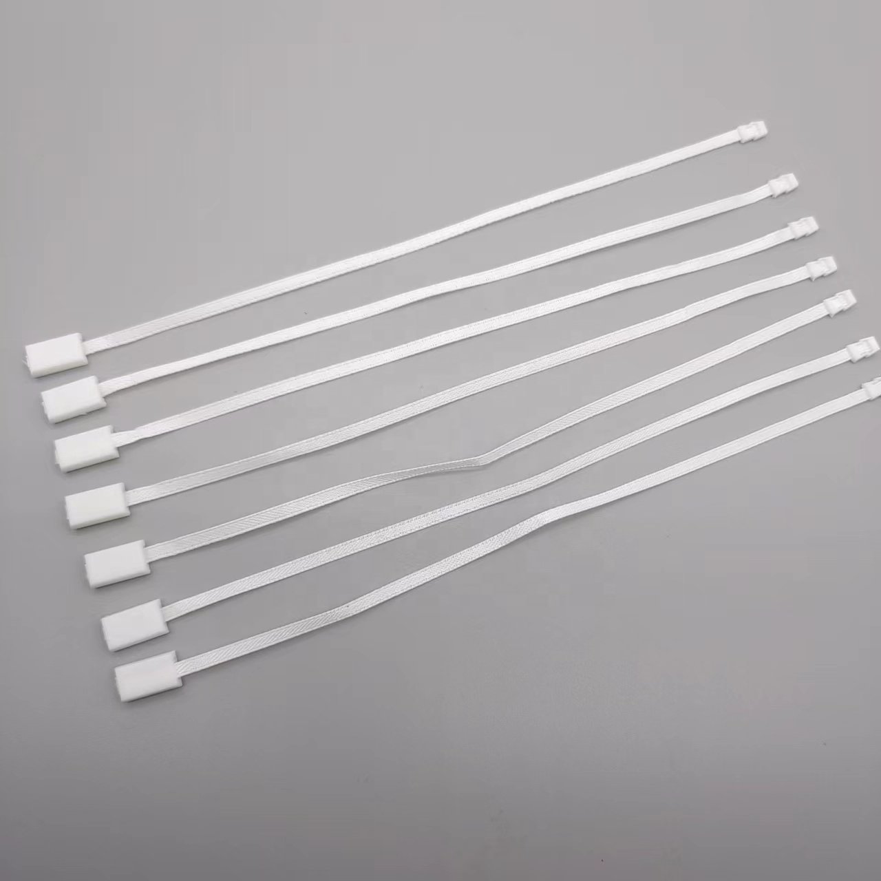 Factory Silk Ribbon Hanging Grain Bag Tie Clothing Plastic Seal Strings Hang Tags Cord Clothing Square Thread Lock Ribbon