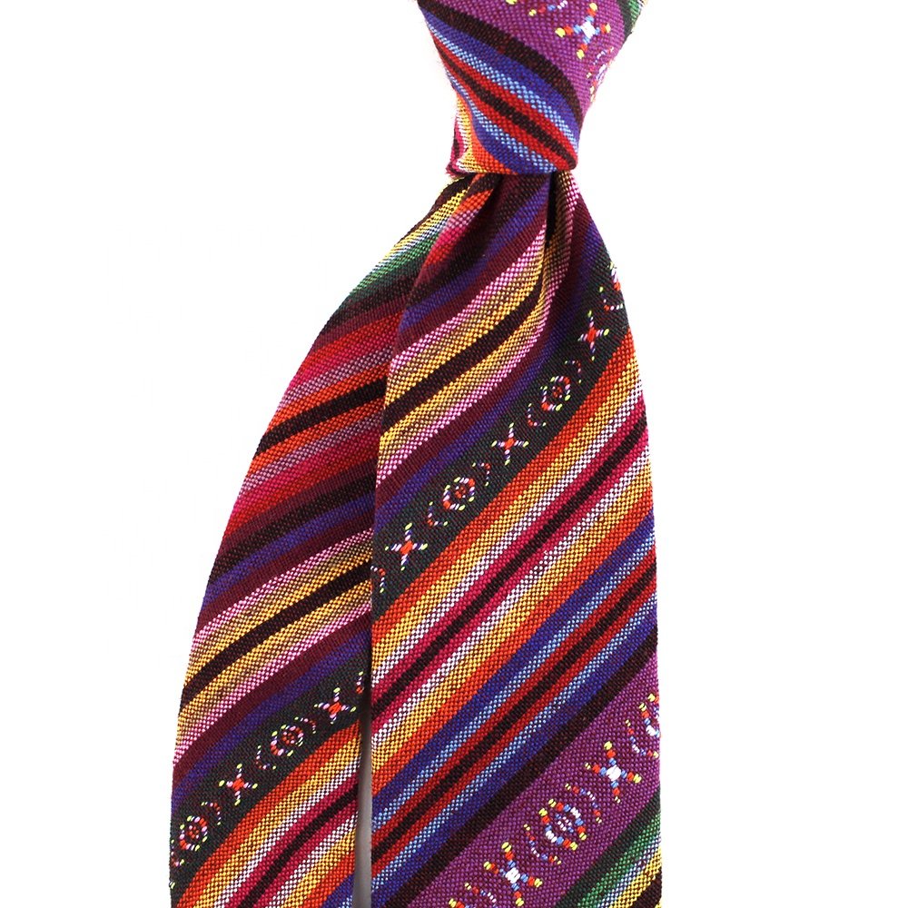 Low MOQ Wholesale Mens Ties Shengzhou Custom Necktie Slim Skinny Cotton Polyester Novelty Colorful Striped 6CM Neckties For Men