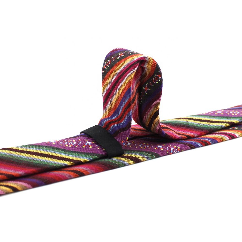 Low MOQ Wholesale Mens Ties Shengzhou Custom Necktie Slim Skinny Cotton Polyester Novelty Colorful Striped 6CM Neckties For Men