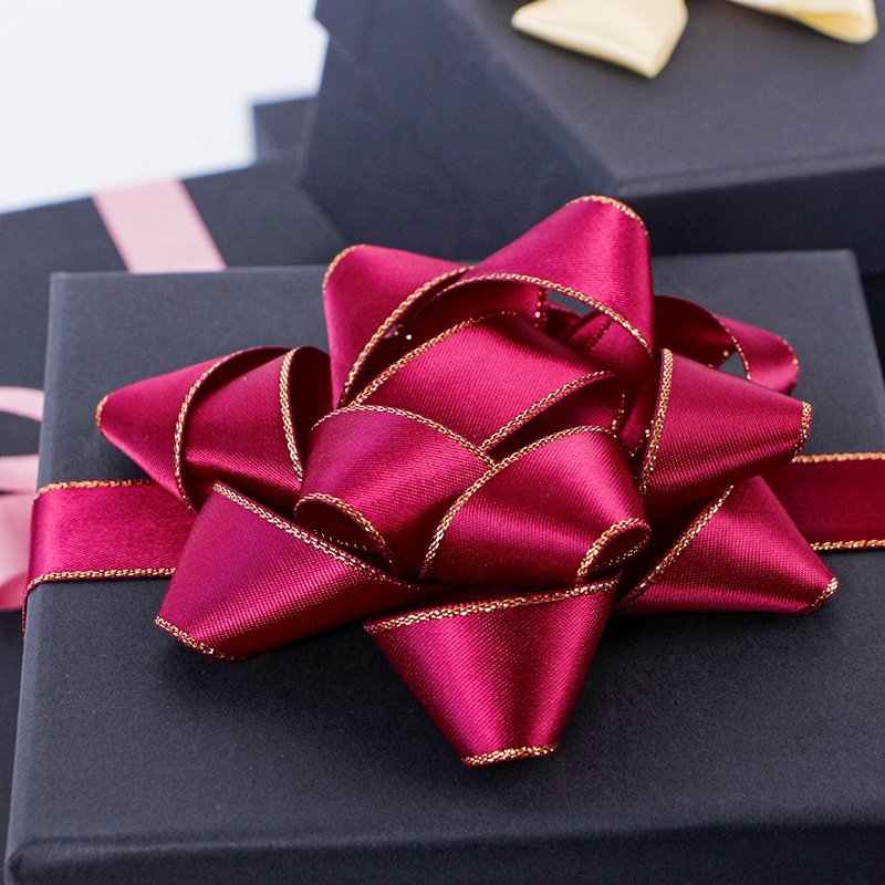 Custom Gift Wrapping Bow Packing Ribbon Bows With Elastic Loop Pre Tied Bow For Box Decorative