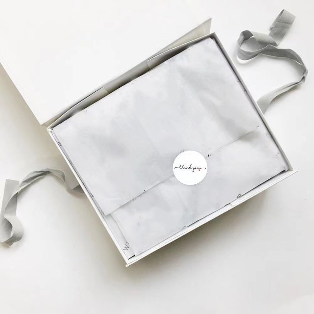 Custom 50*75cm Cloth Packing white custom gold logo printed Wrapping Tissue packaging Paper
