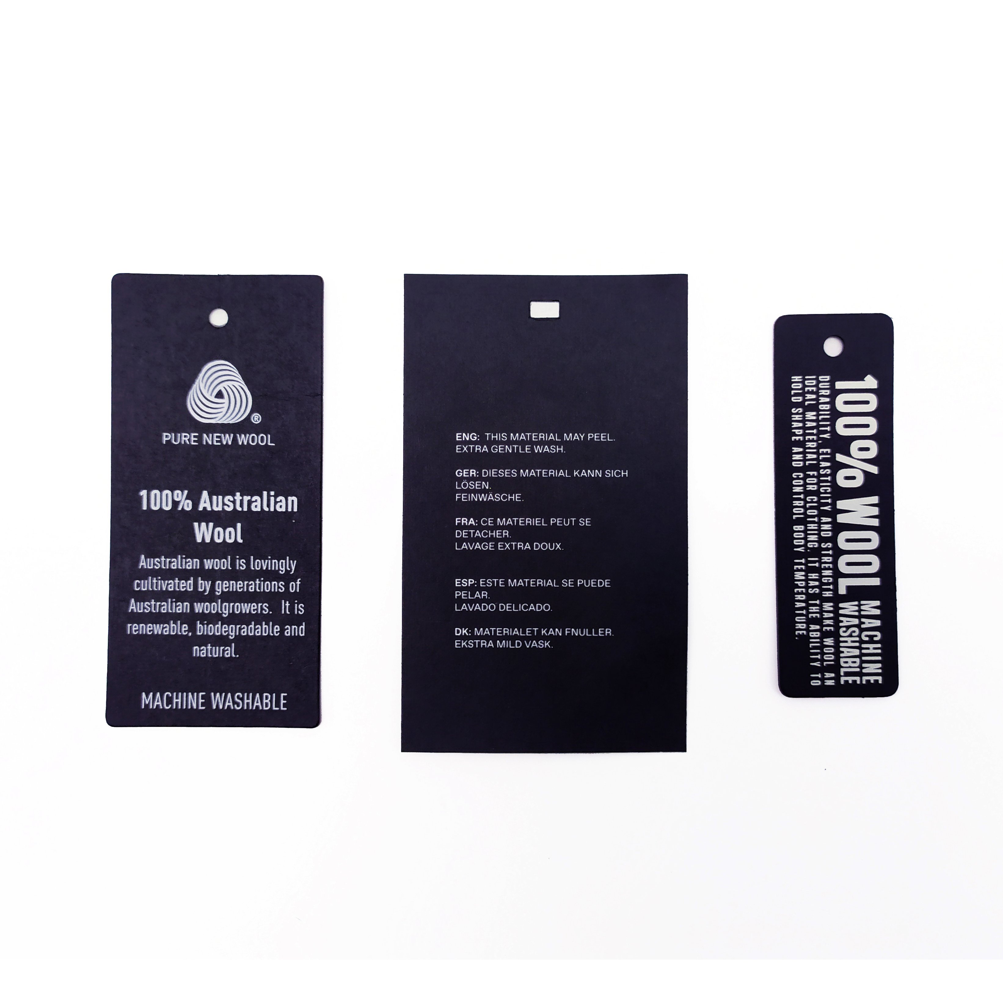 Printed Garment Paper Hangtags Fashion Label Clothing Clothes Die Cut Kraft Garment Hangtag