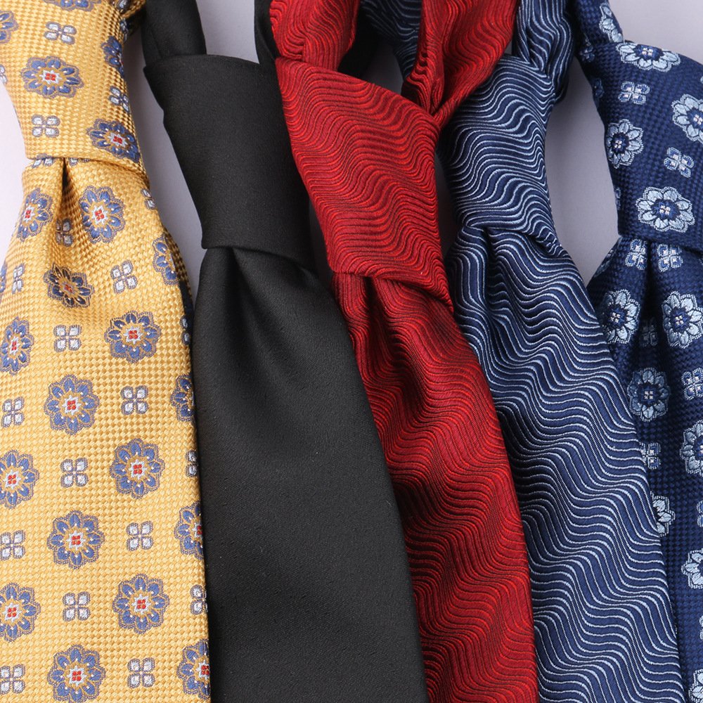 Silk tie striped check business silk tie male formal business wedding tie in stock necktie for men