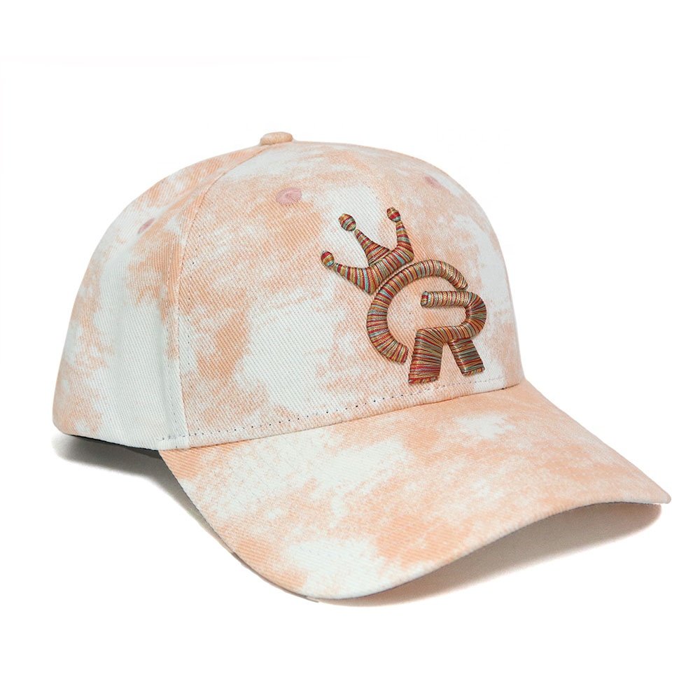 Oem Custom 6 Panel Curved Brim Tie-dye fabric Baseball Cap, Sports cap,3d Puff Embroidery Logo Structured baseball cap