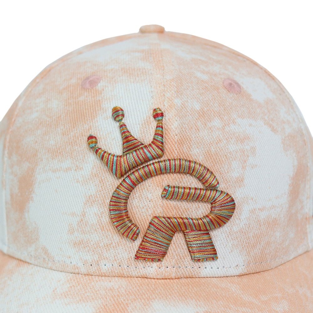 Oem Custom 6 Panel Curved Brim Tie-dye fabric Baseball Cap, Sports cap,3d Puff Embroidery Logo Structured baseball cap