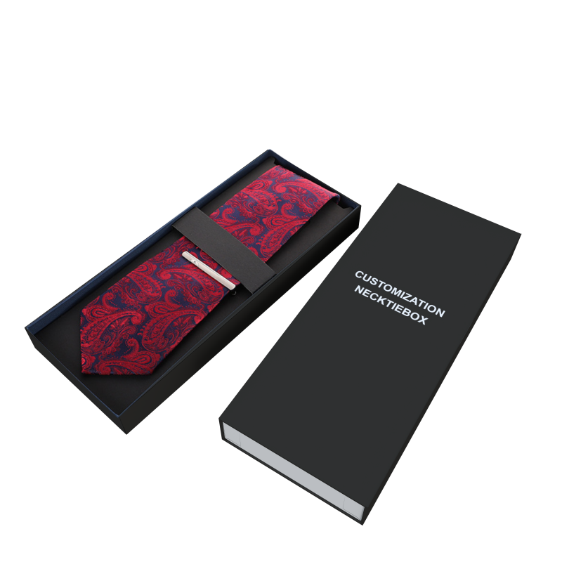 Custom Paper Luxury Men Tie Gift Box Silk Men Necktie Sets Packaging Boxes For Belts Fashion Accessories