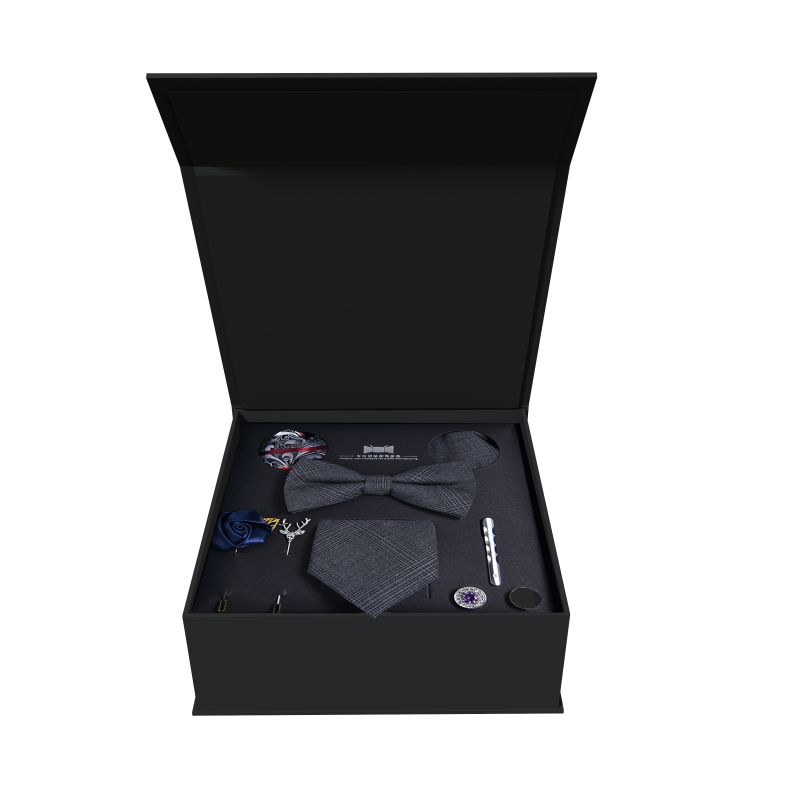 Custom Paper Luxury Men Tie Gift Box Silk Men Necktie Sets Packaging Boxes For Belts Fashion Accessories