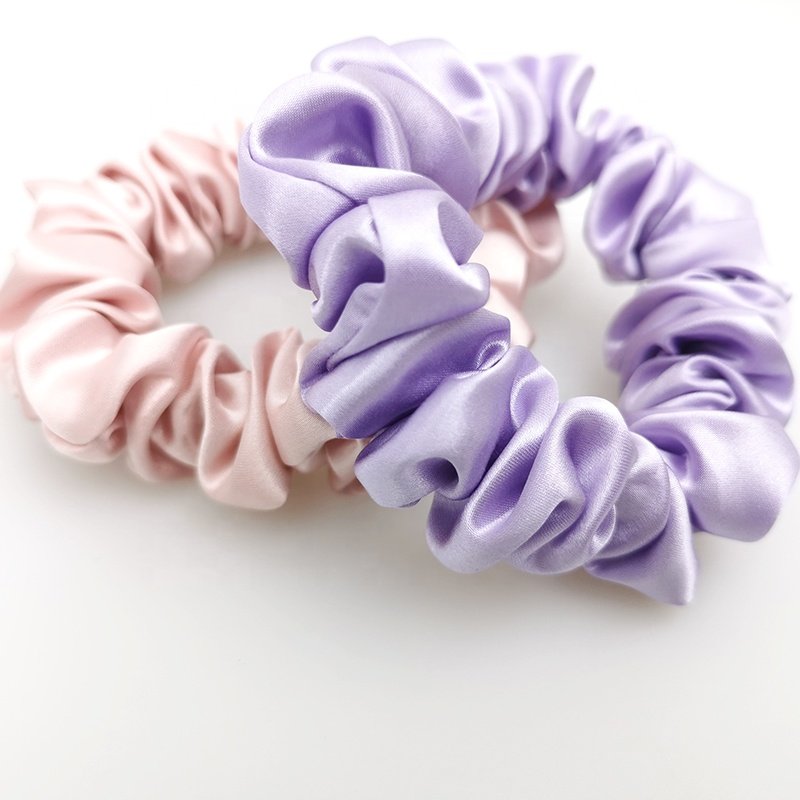 100% pure silk satin hair tie silk scrunchies 3.5 cm wide for girls