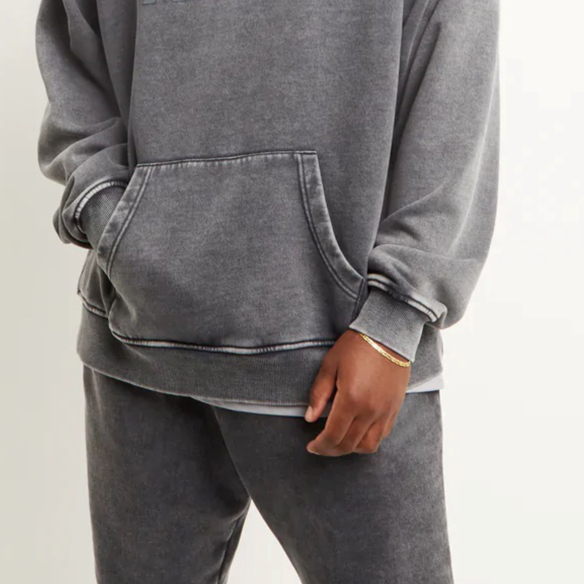 High Quality 100% Cotton Acid Washed Vintage Hoodie 6XL High Street Series Spring Season Old Sweater Stone Washed Look