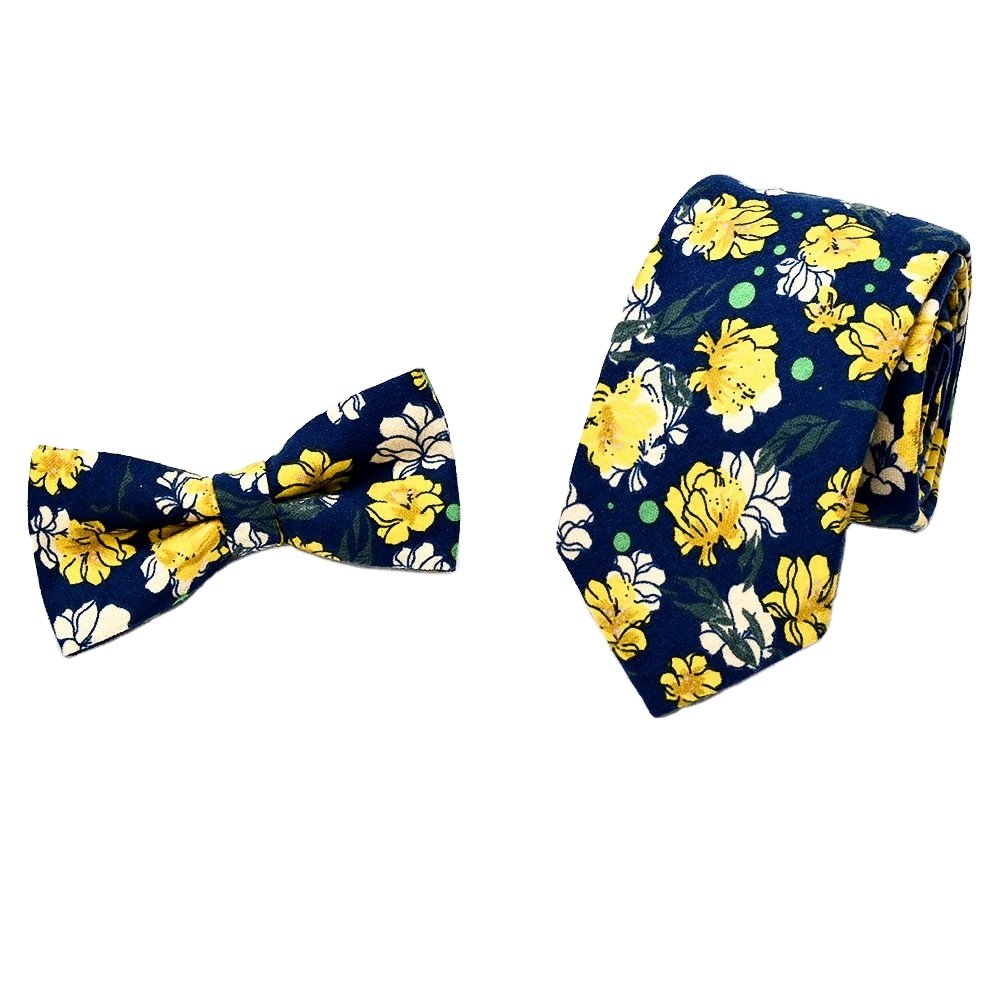 YiLi Factory Wholesale Custom Handsome Digital Screen Printing 100% Pure Cotton Necktie