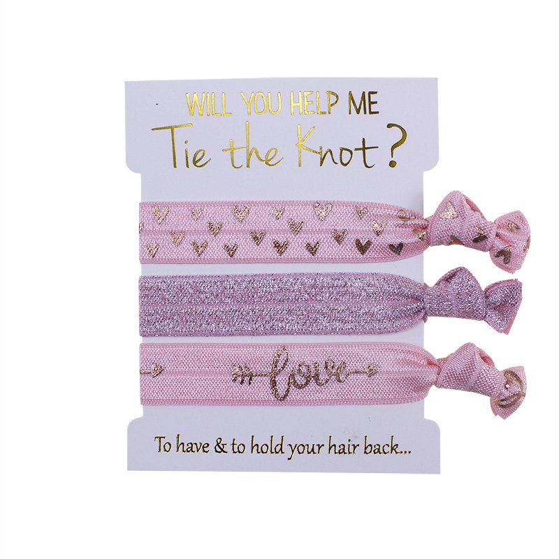 Wholesale 5/8" Soft Nylon Knotted Fold Over Elastic Hair Ties for Hair