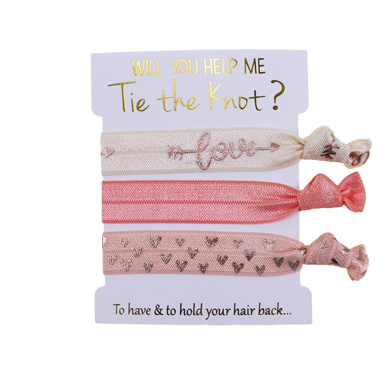 Wholesale 5/8" Soft Nylon Knotted Fold Over Elastic Hair Ties for Hair