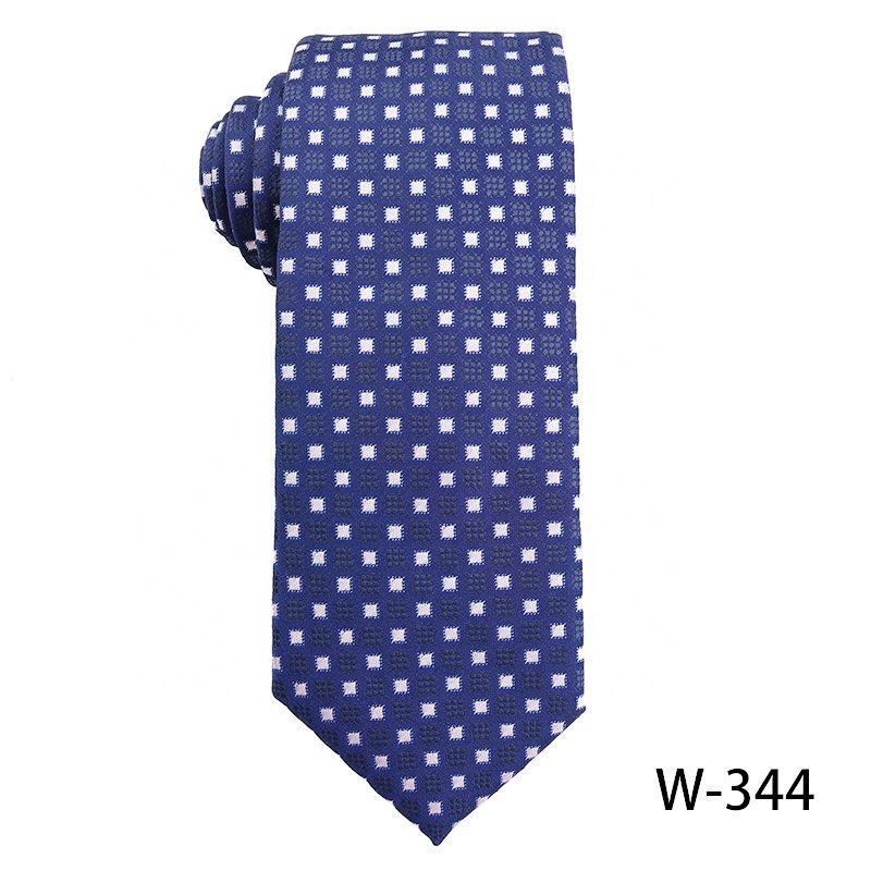 7.5 CM Micro Ties For Men Paisley 100% Polyester Men's Floral Ties Navy Blue Jacquard Woven Men's Luxury Ties Stock