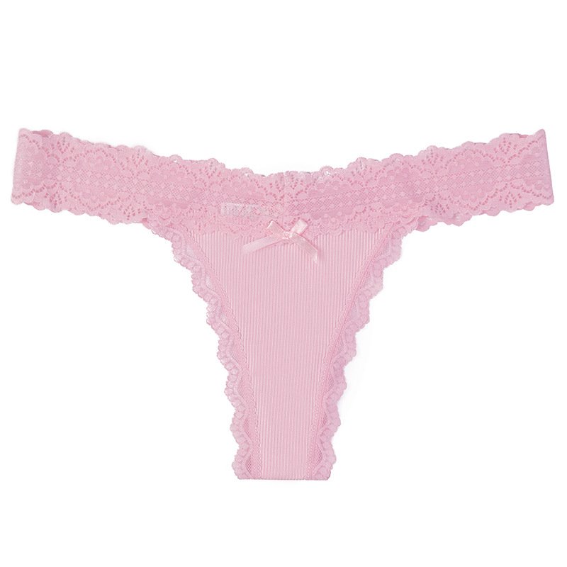 New Trends European And American Lace Low Waist Women S Underwear Sexycutebows Thong Seamless Briefs In Stock Wholesale