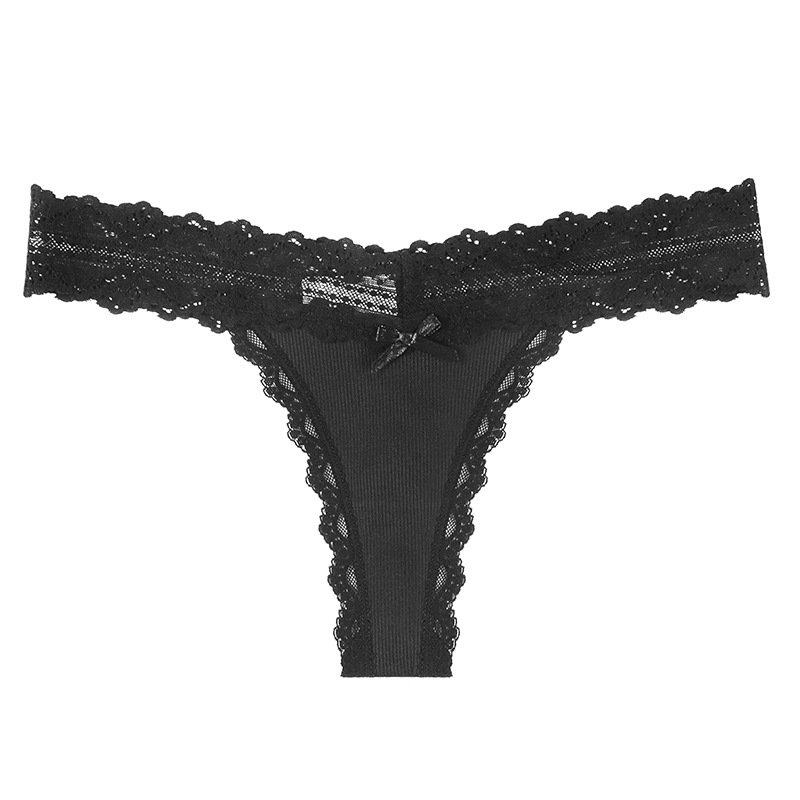 New Trends European And American Lace Low Waist Women S Underwear Sexycutebows Thong Seamless Briefs In Stock Wholesale