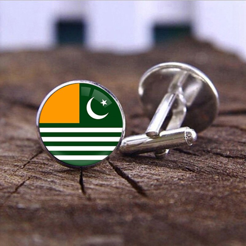 80 Models Kashmir Flag Map Tie Clip Lapel Pin Ring Brooch Cuff Link Necklace Bracelet Earrings Key Chain Kashmiri Jewelry Set
