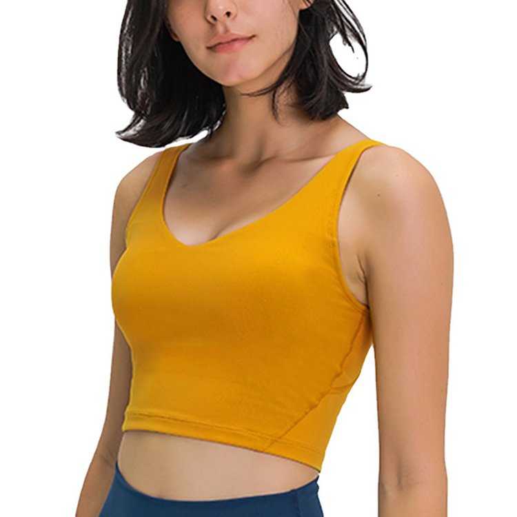 Yoga Clothes Women's 2021 Autumn and Winter New Nude Sports Sleeve Slim Running Fitness Top with Chest Cushion