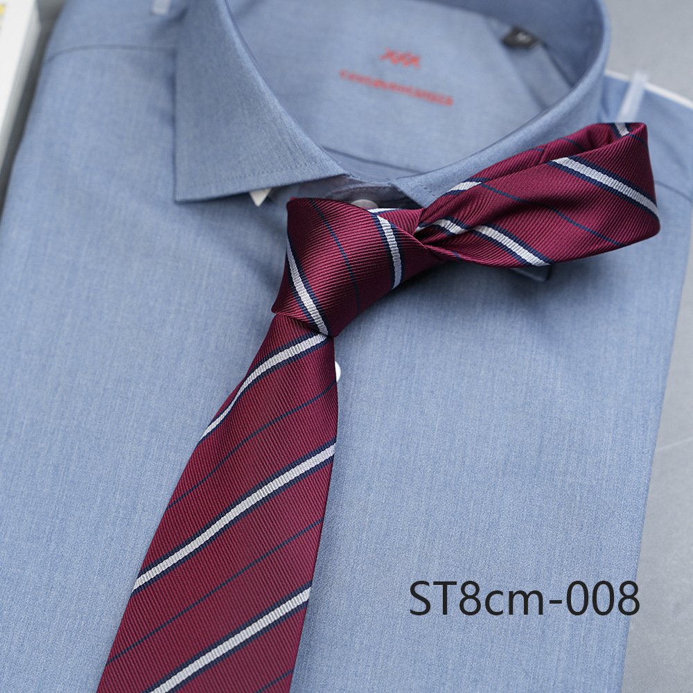 High Quality Men's wide version 8cm business stripes hand tie casual formal work manufacturers spot direct supply