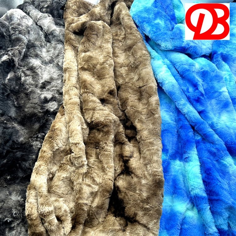 Double fleece fur Custom Weighted Print Super Soft fluffy Minky Fabric New Style Minky tie dye throws Bed Blanket for baby
