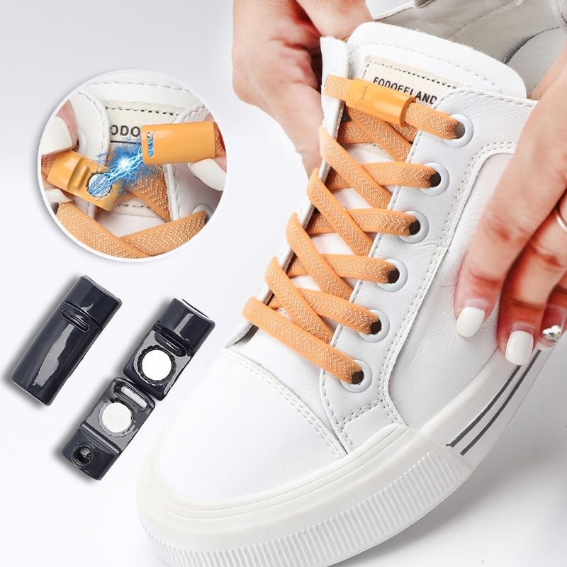 Magnetic Lock Shoelaces Elastic No Tie Shoe Laces Sneakers for Shoelace Kids Adult Lazy Laces