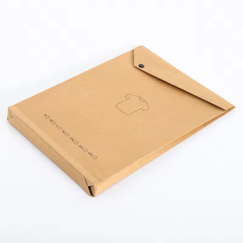 Custom Biodegradable Cardboard Kraft Paper Bag String Tie Envelope for Clothing Shirt