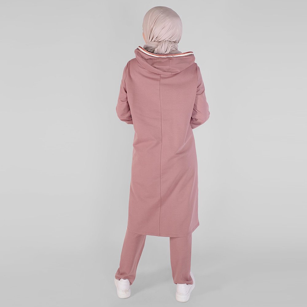 Plus Size Muslim Sportswear Tracksuit Women Cotton Two Piece Set Sweatshirt Sweatpants Sports Wear Long Sleeve Arab Clothes