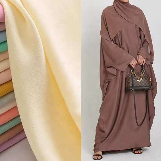 Factory Direct Sales Silk Chiffon Fabric Polyester Textiles Curtain Fabrics Chiffon for Abaya Clothing