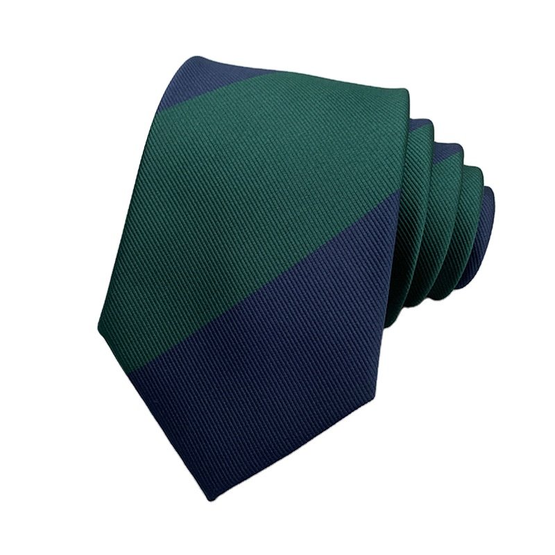 Wholesale High Quality Designer 7cm Luxury Casual Official Mens Green Striped Solid Dot Polyester Neck Ties