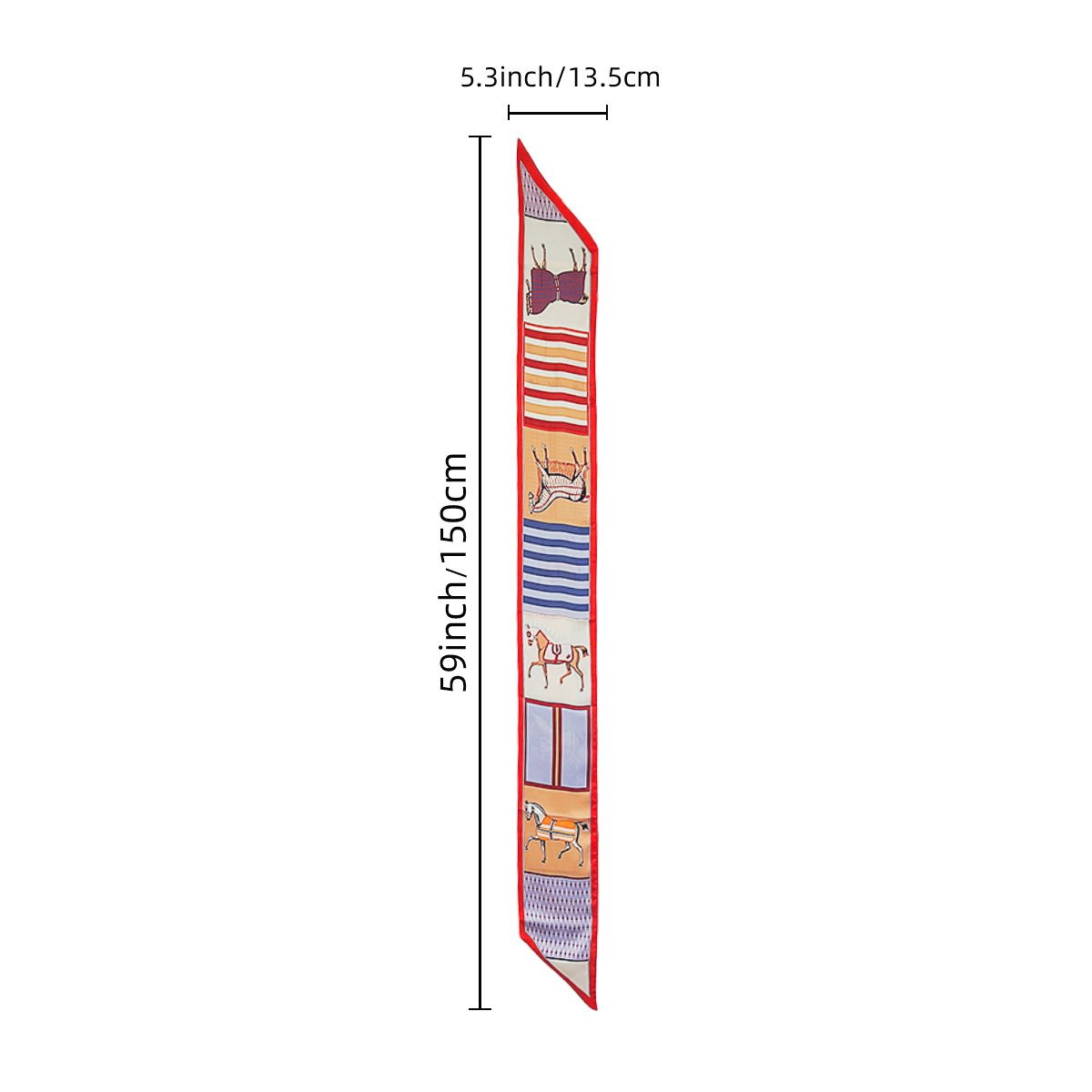 Wholesale Custom Design WJ1067A Luxury Print Twill Bag Scarf Silk Narrow Long 145cm Neck Hair Ties Skinny Silk Scarf for Women