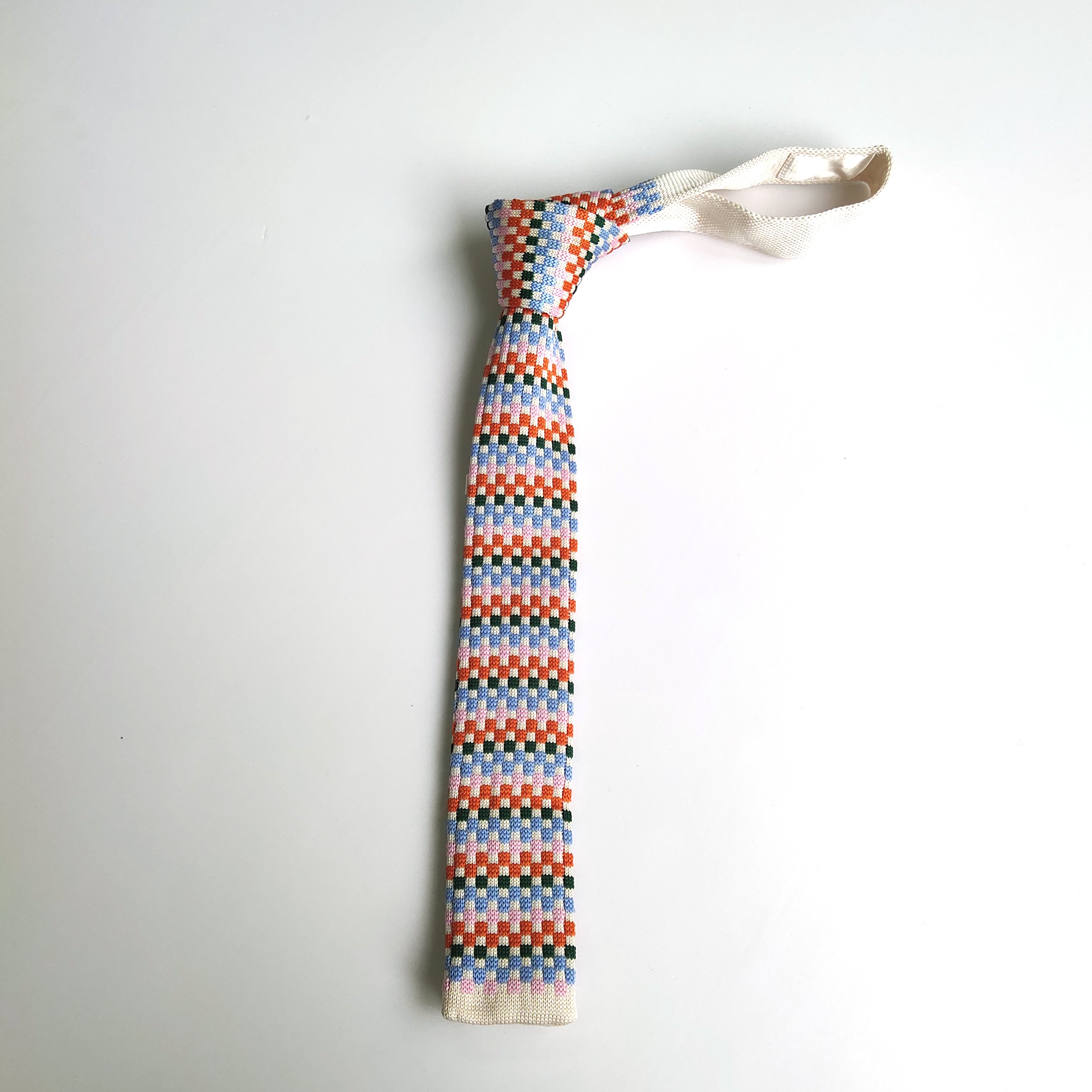 Wholesale Custom Logo Knitted Necktie Mens Skinny Stripe Tie High Quality Plaid Ties Factory Price Knit Narrow Ties