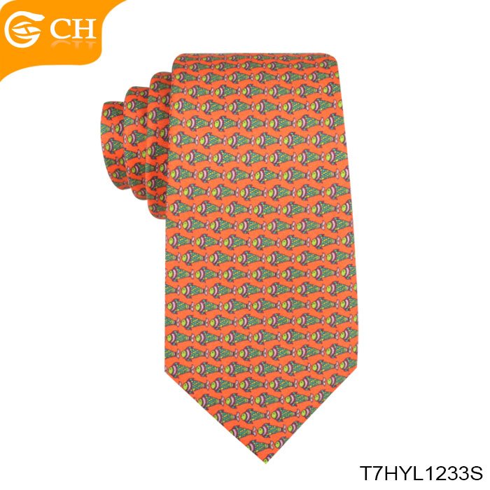 OEM Latest Custom Personalized Silk Necktie Animal Tie Custom Digital Printing 100% Silk Mens Tie