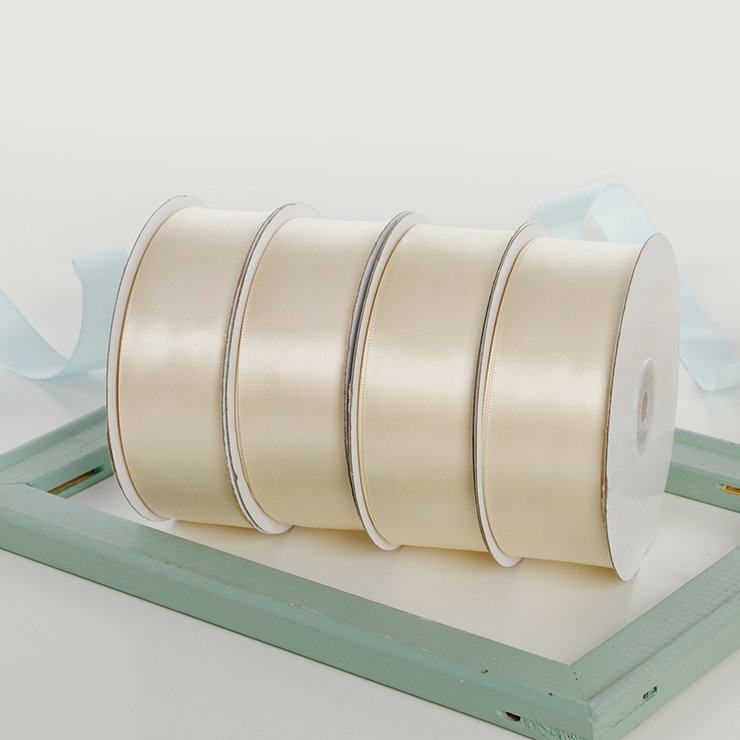 Factory Wholesale 100% Polyester 38mm Satin Ribbons Customized Single Face Bow Pattern Sustainable Satin Rolled Gift Decorations