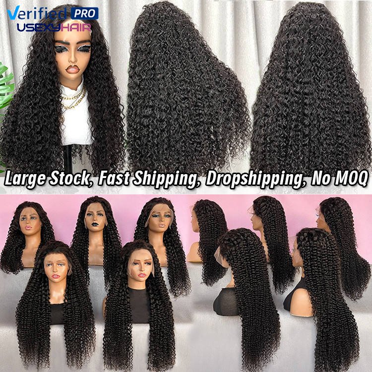 300 Density Wholesale Glueless Raw Virgin Hair Wig lace front Pixie Deep Curly Wig Full Hd Lace Frontal Brazilian Human Hair Wig