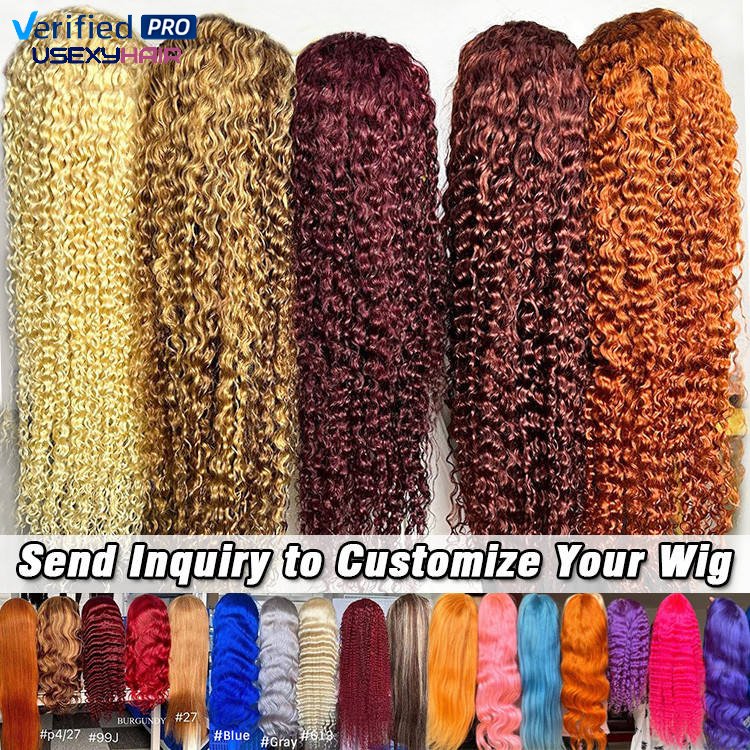 300 Density Wholesale Glueless Raw Virgin Hair Wig lace front Pixie Deep Curly Wig Full Hd Lace Frontal Brazilian Human Hair Wig