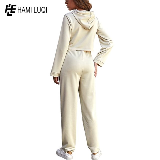 Plain color Women's 2 Piece Workout Tracksuit Workout Tracksuit Jogger Pants Sweatsuit Workout Set Jogging Suits women's Sets