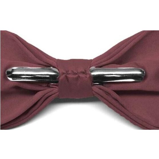 High Quality Solid Color Polyester Clip-On Bow Tie