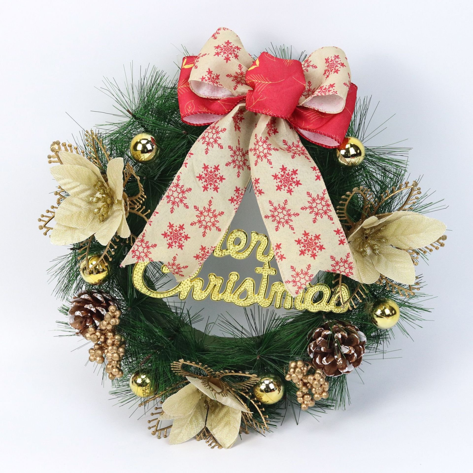 Christmas Decoration Pre-Tie Satin Ribbon Bow Custom Logo With Gift Ribbon Bow