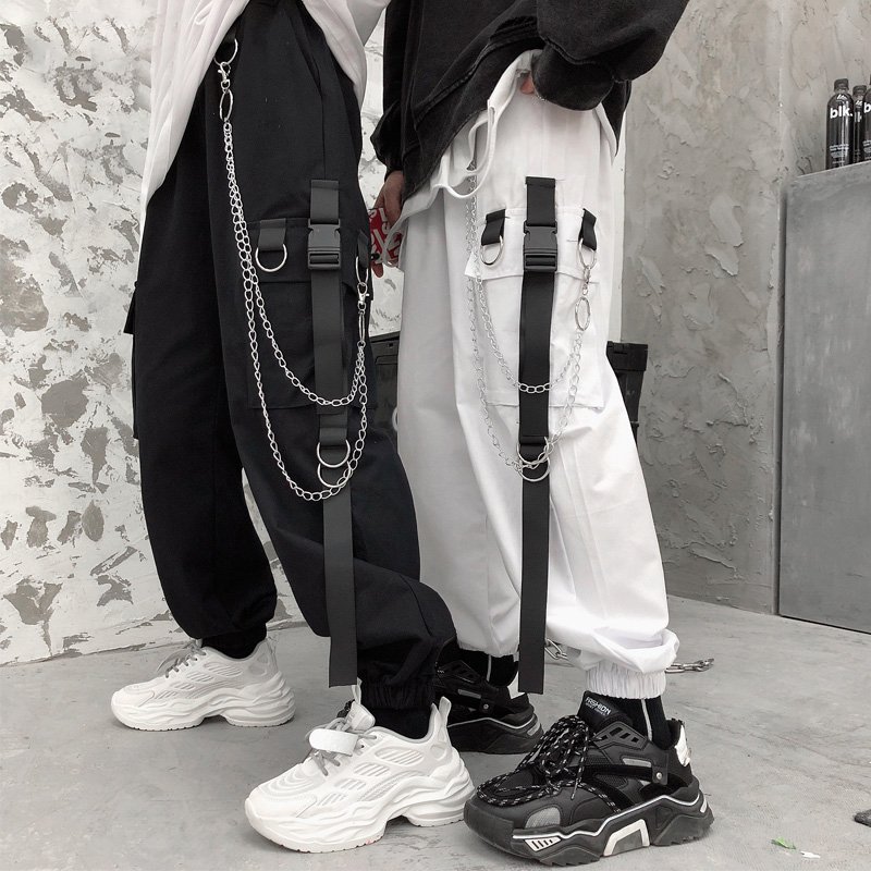 Custom OEM Manufacturer Vintage Pockets High Waist Streetwear baggy Casual ladies Long parachute Cargo Pant for women Trousers